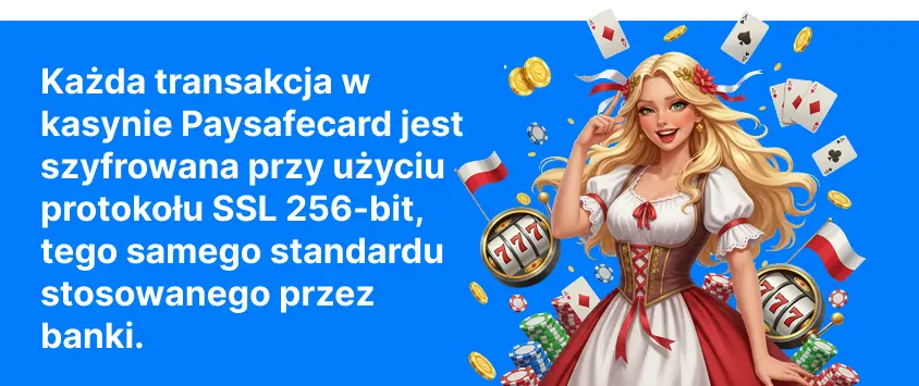 Każda transakcja w kasynie Paysafecard