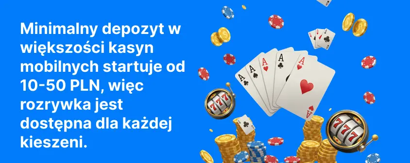 Minimalny depozyt w większości kasyn mobilnych