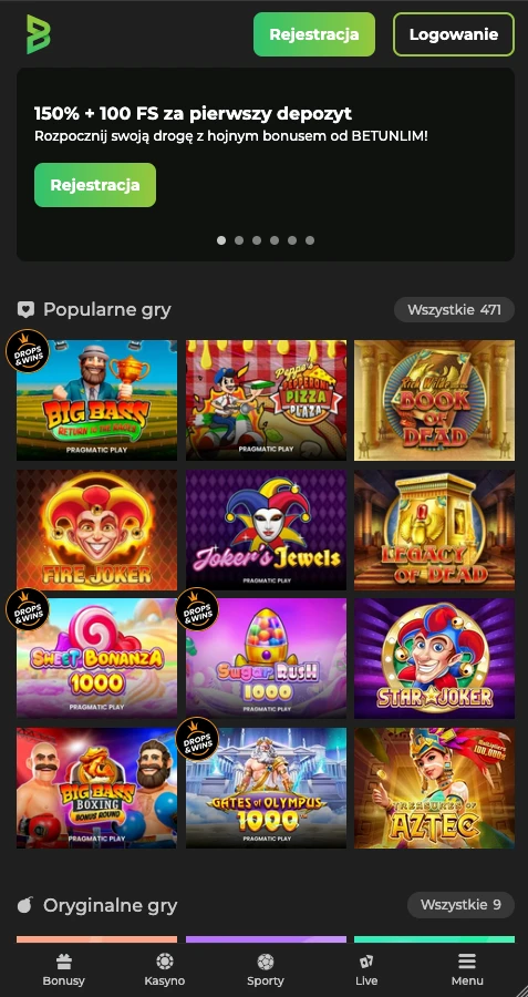 BetUnlim_casino_strona_glowna